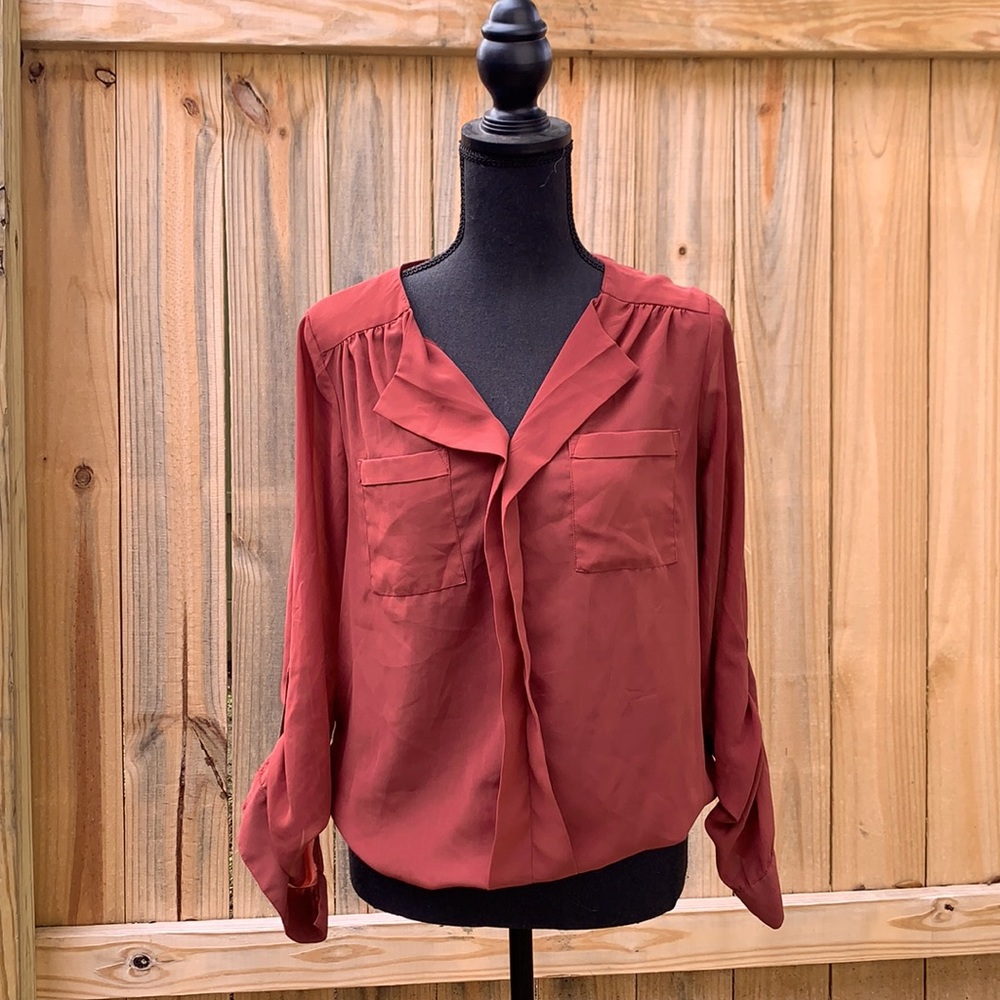 Sheer Rust Blouse